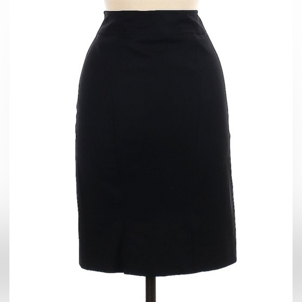 Carlisle Black Wool A-line Skirt, size 6  Work Or Office Attire